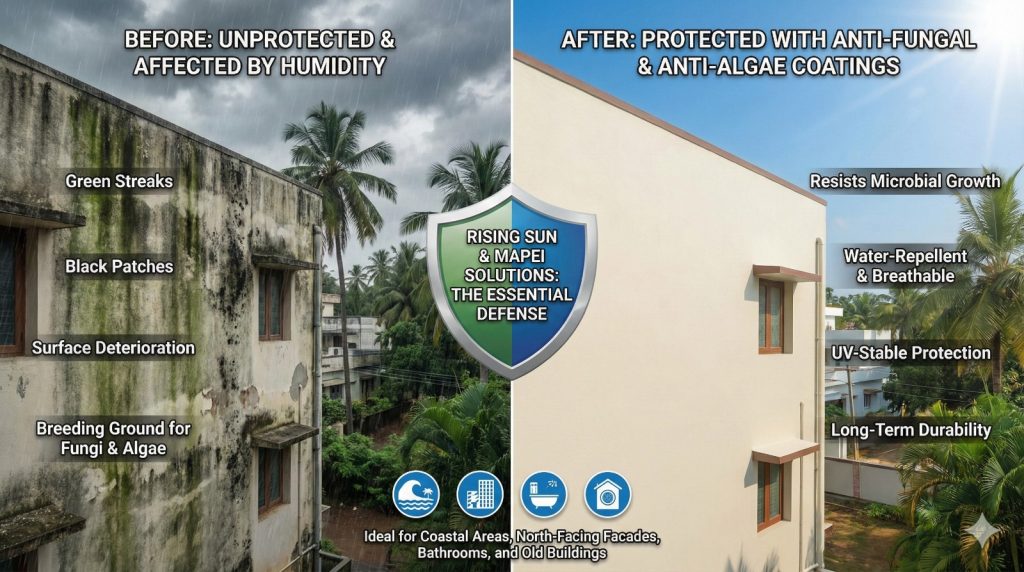 Anti-Fungal & Anti-Algae Coatings: The Need for India’s Humid Climate